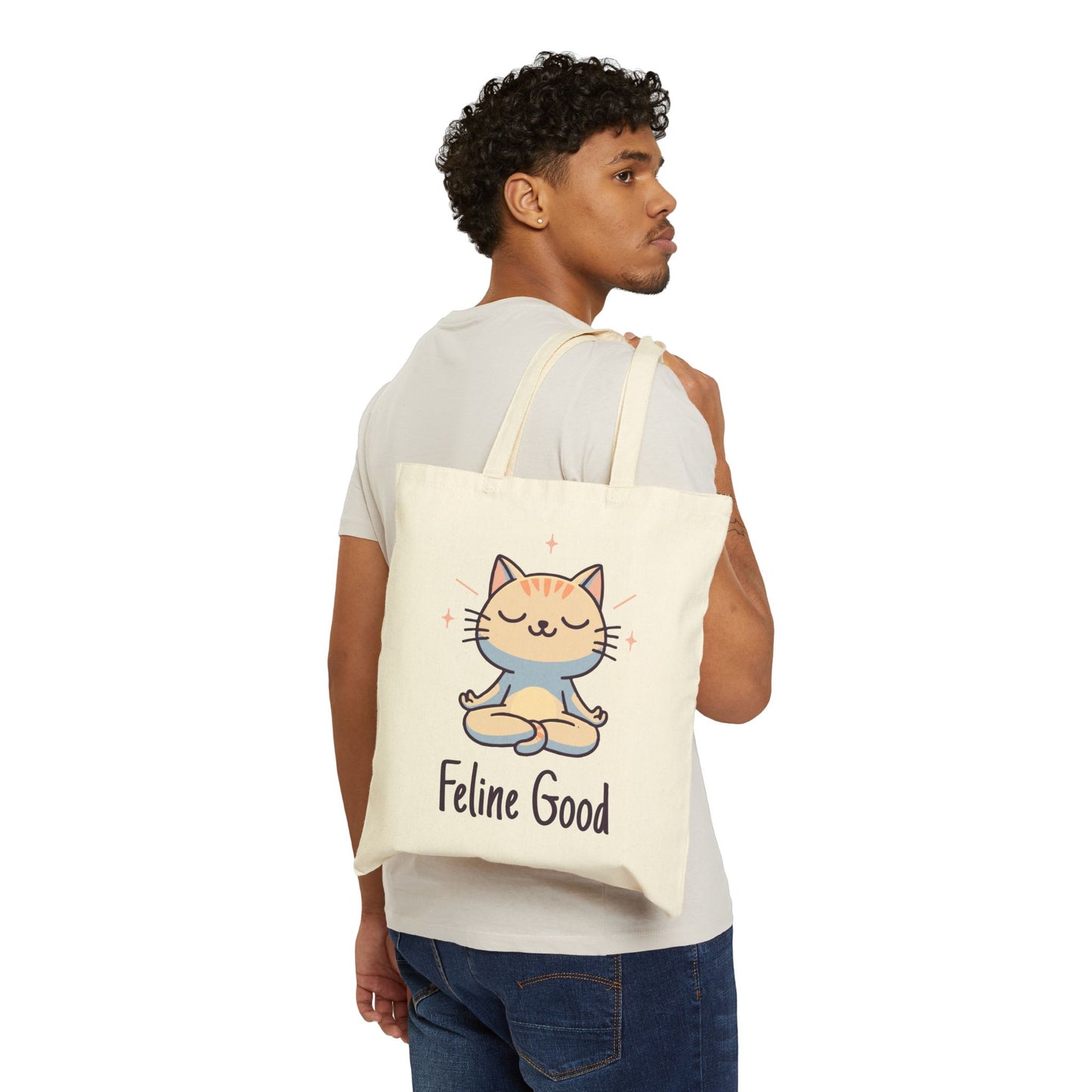 Feline Good - Cotton Canvas Tote Bag