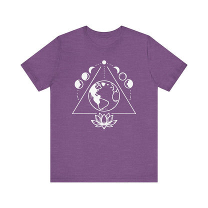 Triangle Moon Phases and Lotus T-Shirt