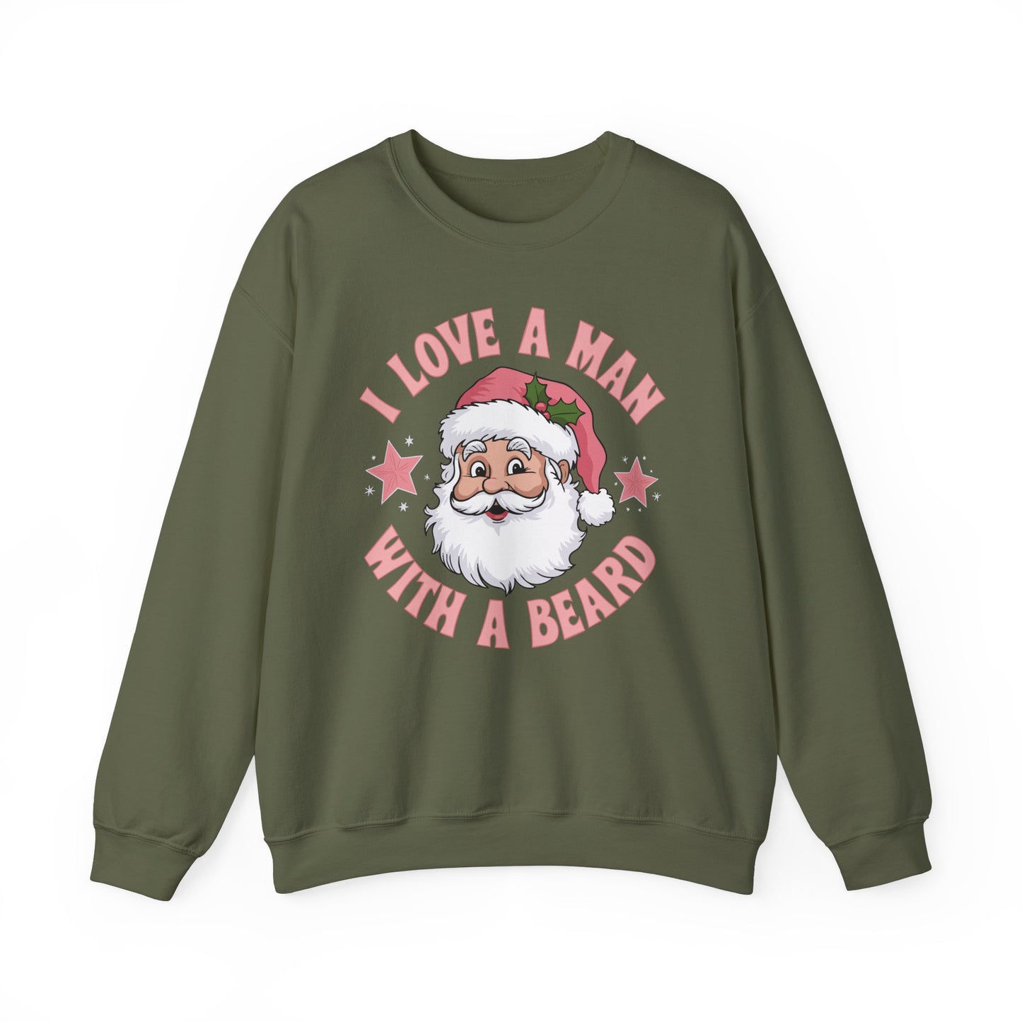 I love a man with a beard Santa - Christmas Sweater Collection ✨🎅🎄 - Crewneck Sweatshirt