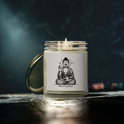 Chill out, it's just karma Buddha - Scented Candle Coconut Apricot Wax