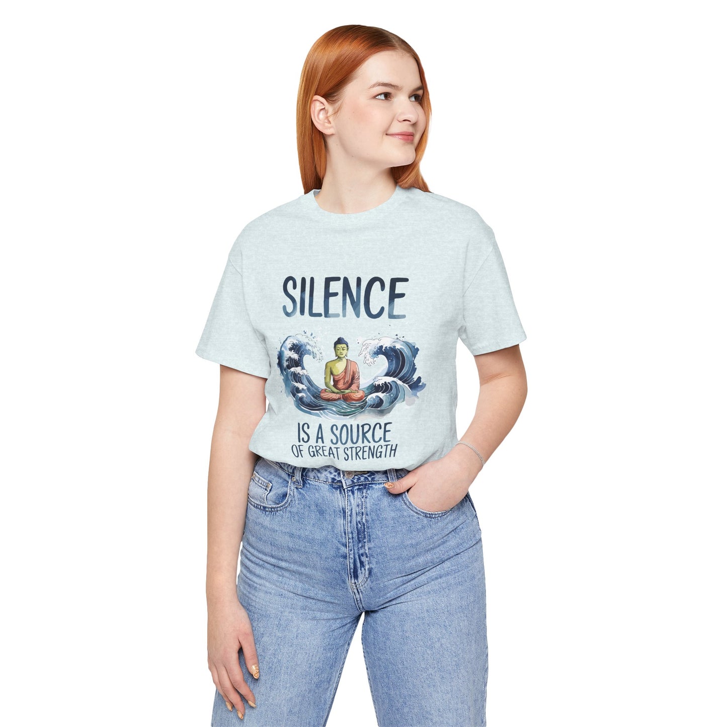 Silence is a Source of Great Strength - T-shirt - Exclusive 4 colors 🩵🤍💚🧡