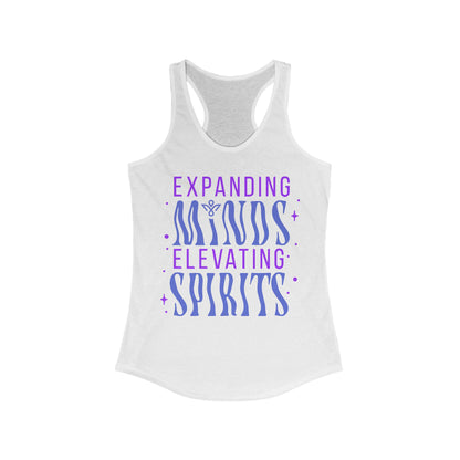 Expanding Minds Elevating Spirits - Women Racerback Tank Top - Original Design 1 color 🤍