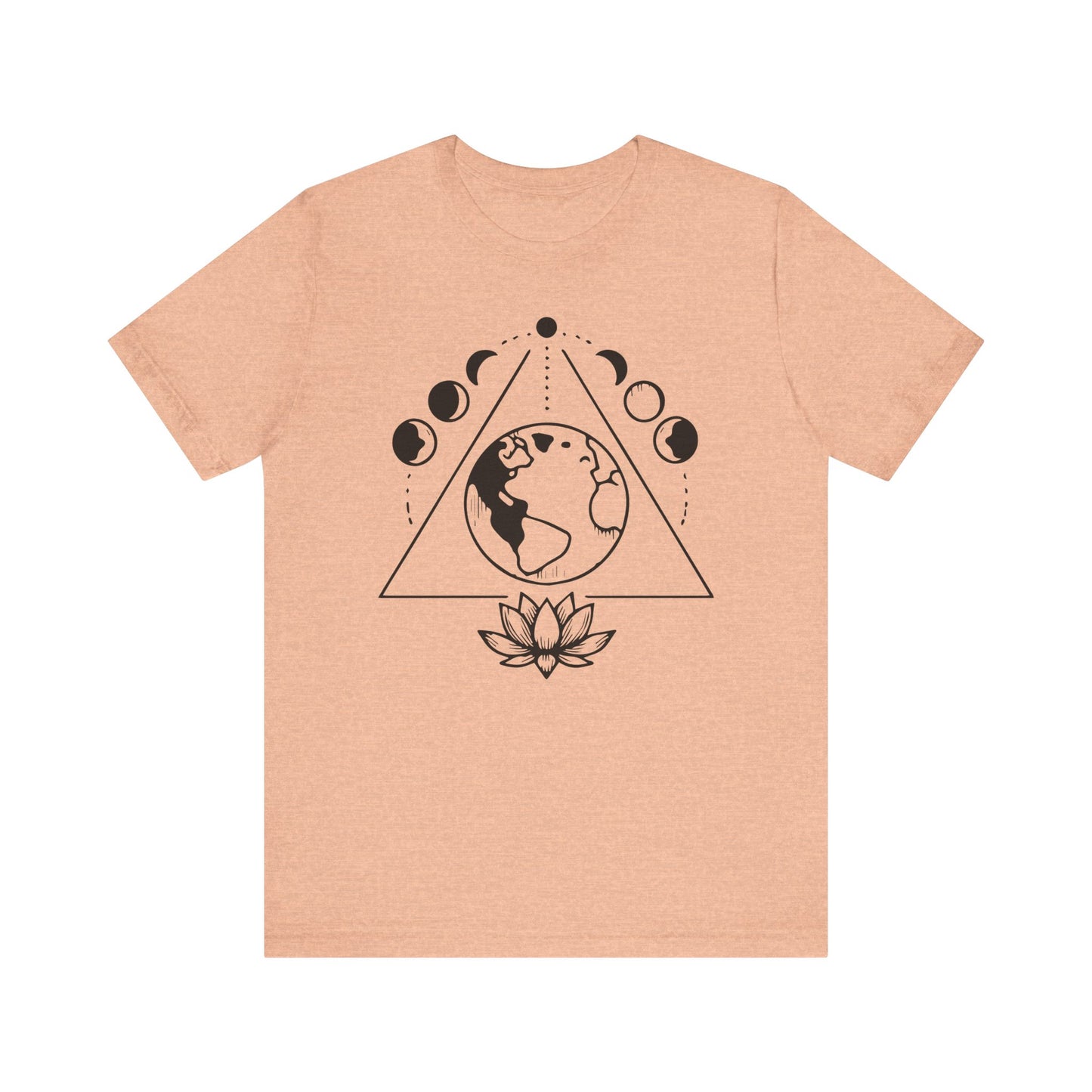 Triangle Moon Phases and Lotus T-Shirt