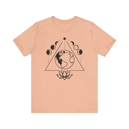 Triangle Moon Phases and Lotus T-Shirt