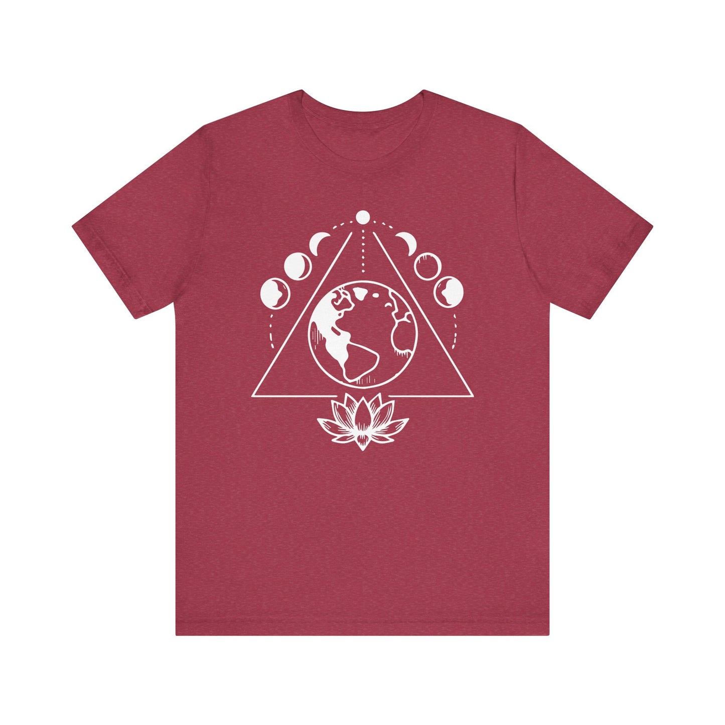 Triangle Moon Phases and Lotus T-Shirt