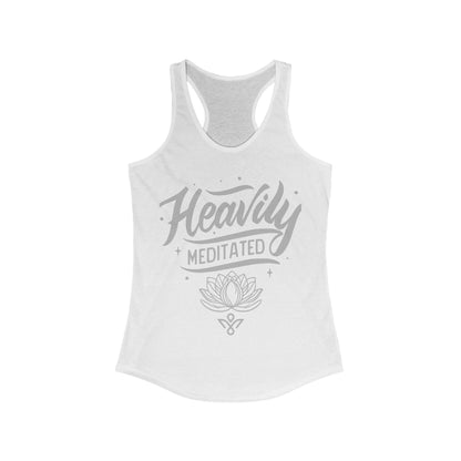 Heavily Meditated - Women Racerback Tank Top