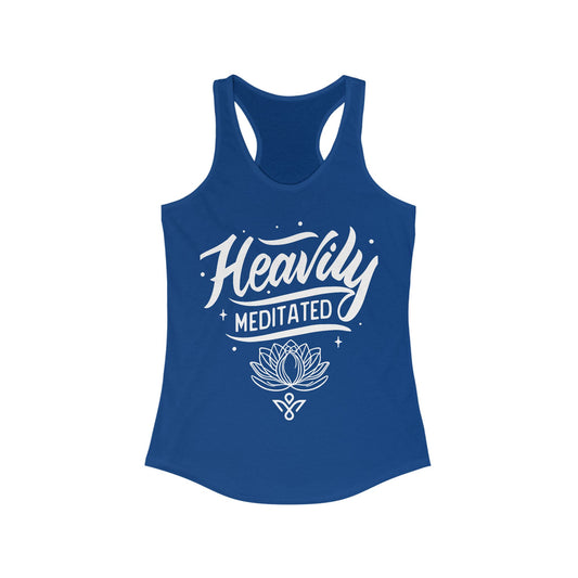 Heavily Meditated - Women Racerback Tank Top