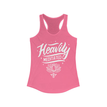 Heavily Meditated - Women Racerback Tank Top