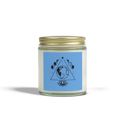 Triangle Moon Phase & Lotus - Scented Candle Coconut Apricot Wax