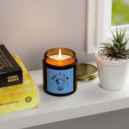 Triangle Moon Phase & Lotus - Scented Candle Coconut Apricot Wax