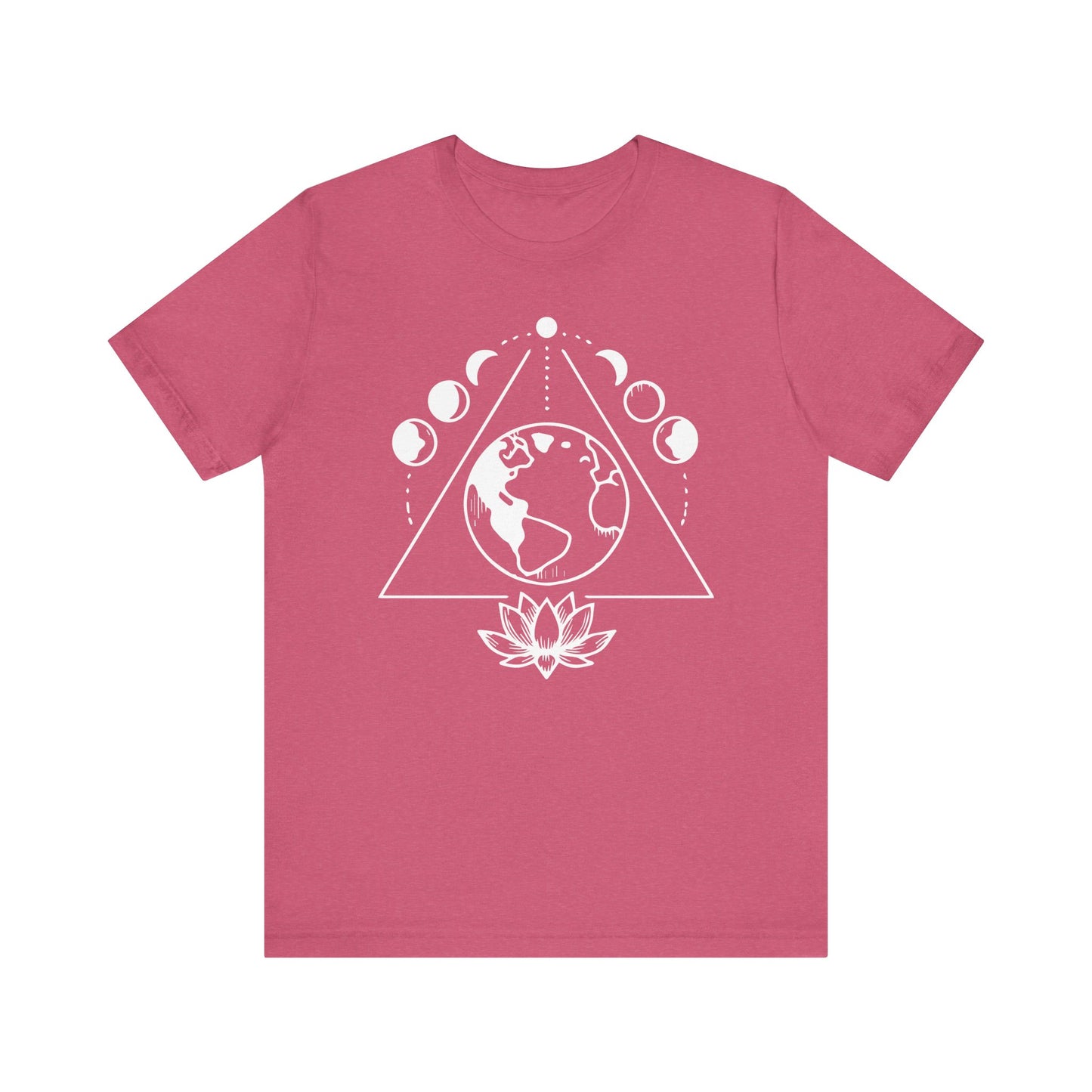 Triangle moon phases & Lotus - T-Shirt