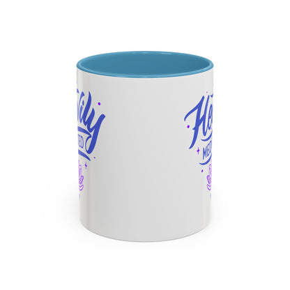 Heavily Meditated Lotus - Accent Coffee Mug (11, 15 oz) - Double sided design - 3 colors 🩷🩵🖤