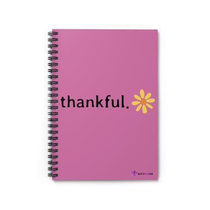 thankful. - Spiral Notebook Ruled Line