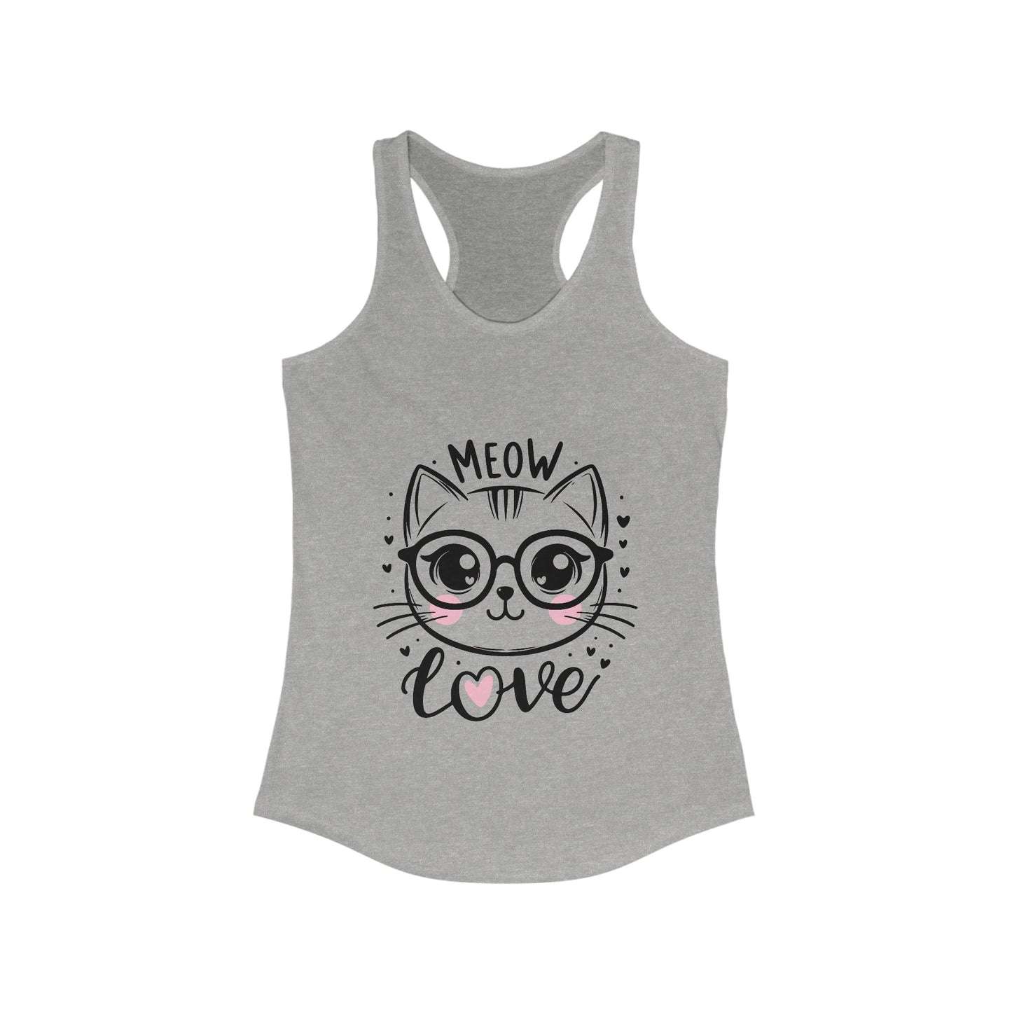 Cat Meow LOVE - Women Racerback Tank Top