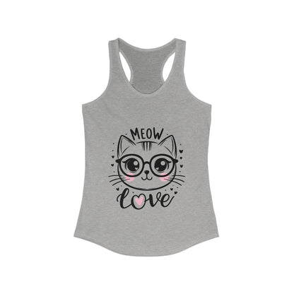 Cat Meow LOVE - Women Racerback Tank Top