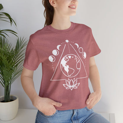 Triangle Moon Phases and Lotus T-Shirt