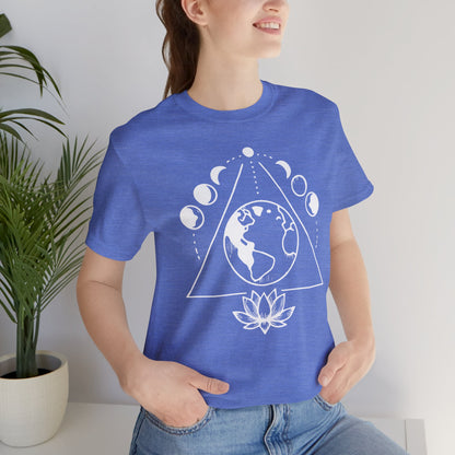 Triangle Moon Phases and Lotus T-Shirt