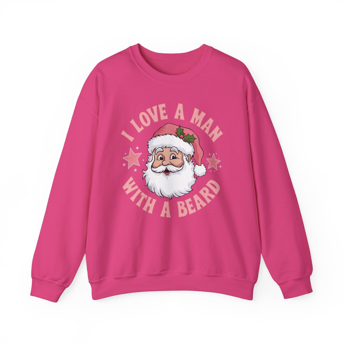 I love a man with a beard Santa - Christmas Sweater Collection ✨🎅🎄 - Crewneck Sweatshirt