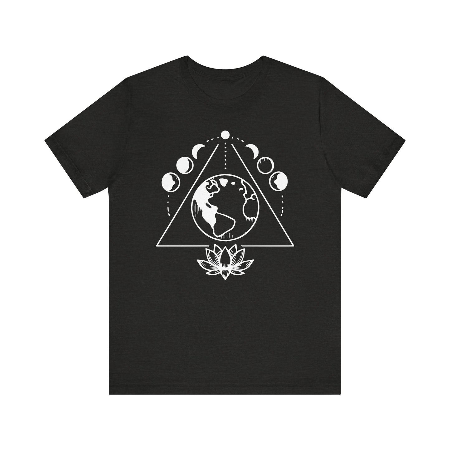 Triangle moon phases & Lotus - T-Shirt