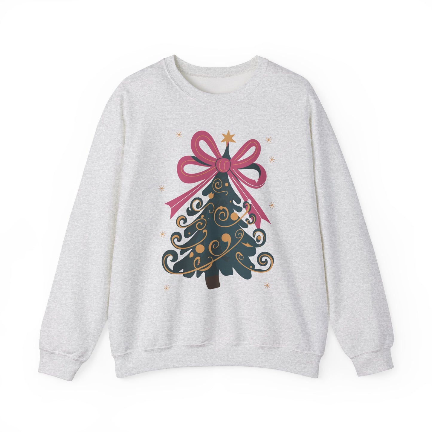 Pink Bow Christmas Tree Christmas Sweater Collection ✨🎅🎄 - Crewneck Sweatshirt