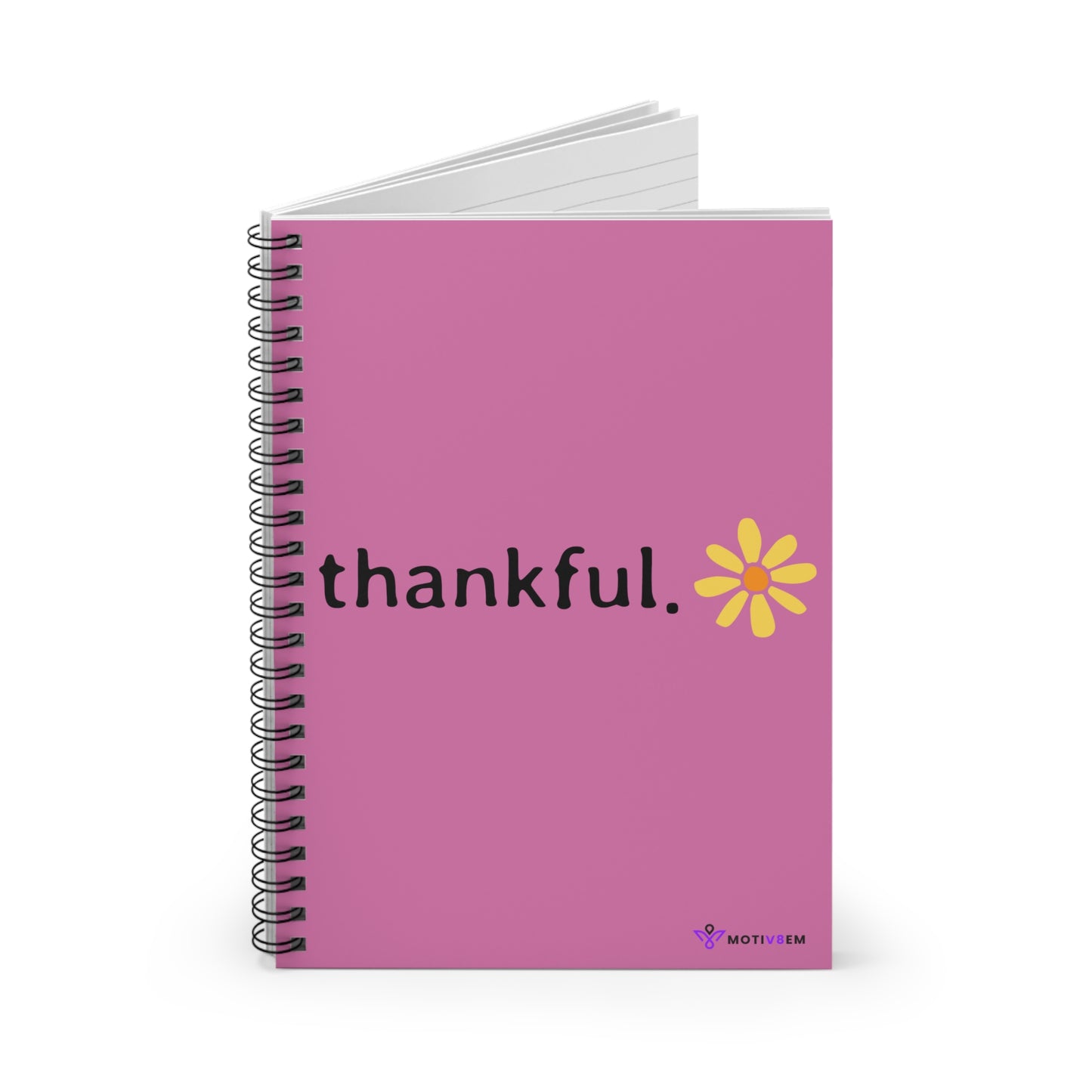 thankful. - Spiral Notebook Ruled Line