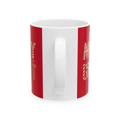 MERRY and BRIGHT - Christmas ✨🎄🎅 Ceramic Mug (11, 15 oz) - Double sided design