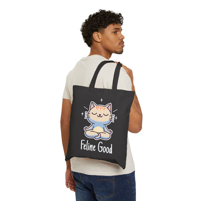 Feline Good - Cotton Canvas Tote Bag