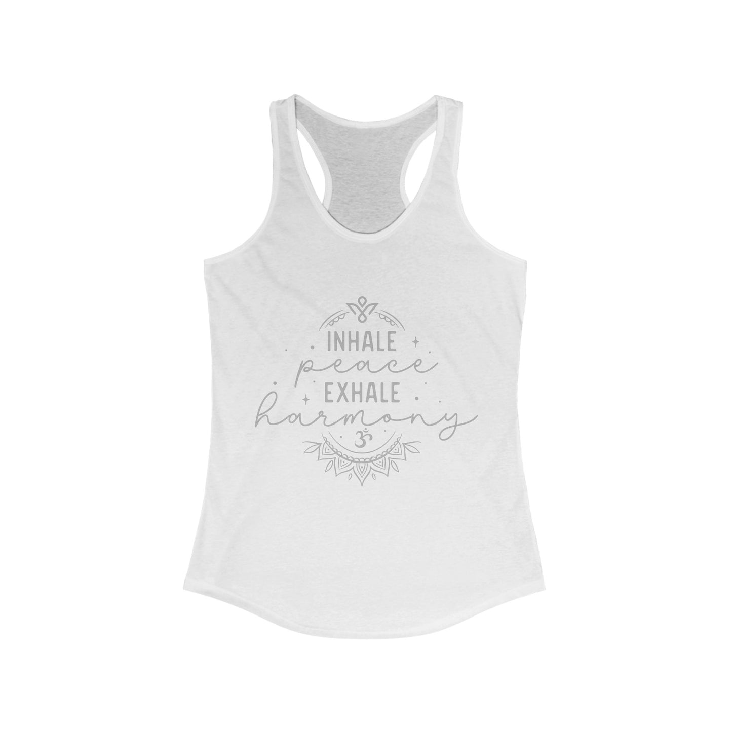 Inhale Peace Exhale Harmony - Women Racerback Tank Top