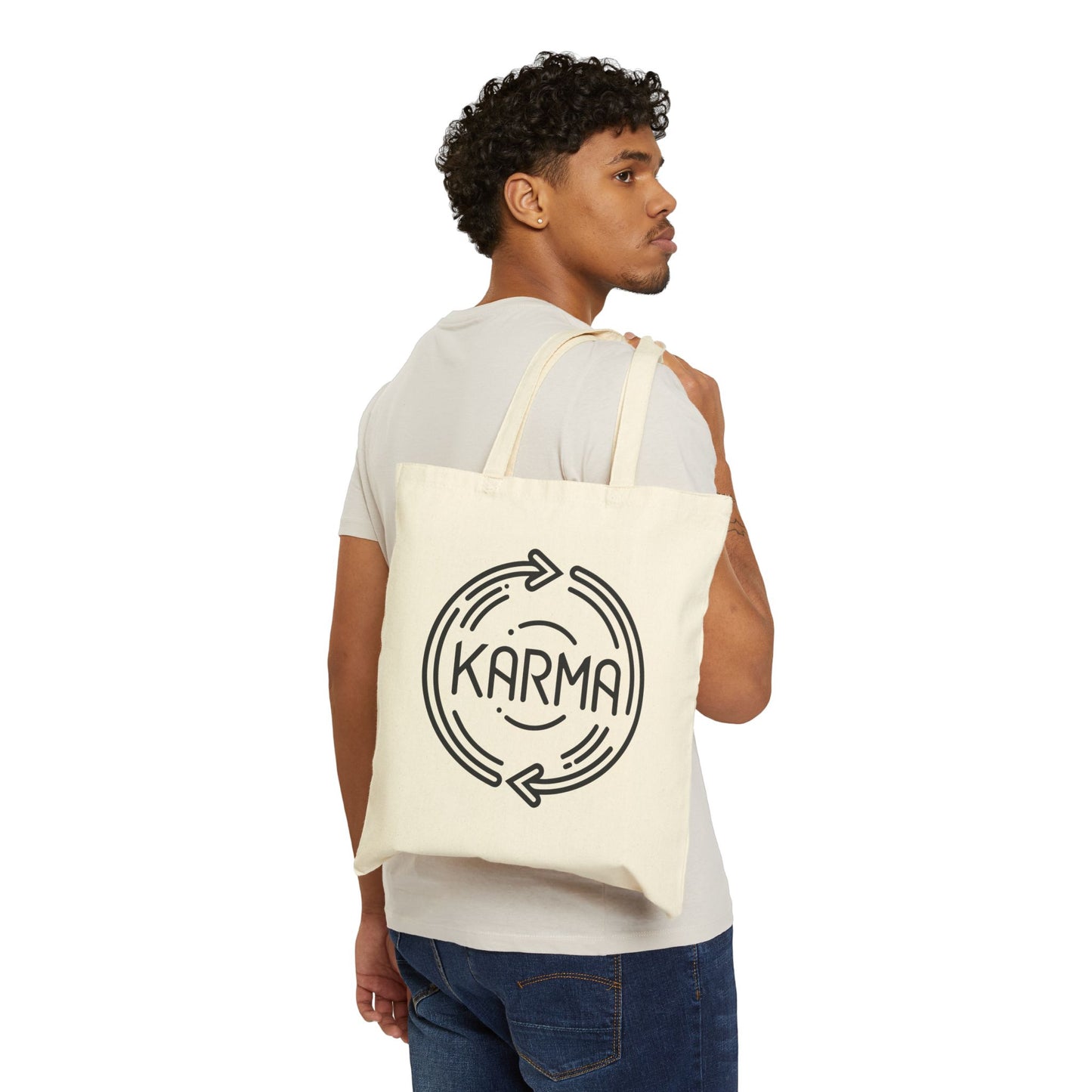 KARMA - Cotton Canvas Tote Bag